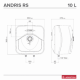 Ariston Adris RS 10/3 dimensiuni